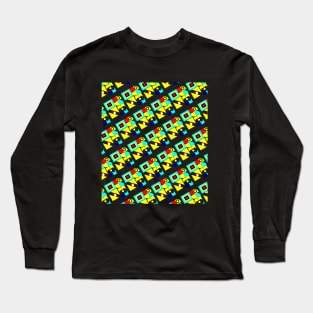 New Geomatric shapes colourful pattern Long Sleeve T-Shirt